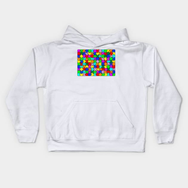 Jigsaw puzzle Kids Hoodie by Russell102